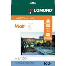 Бумага A4 Lomond Матовая  односторонняя 160 гр/м2, 100л. (0102005)